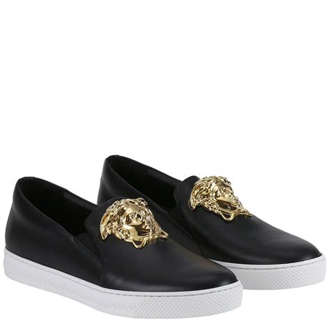 versace black gold shoes|versace shoes men black.